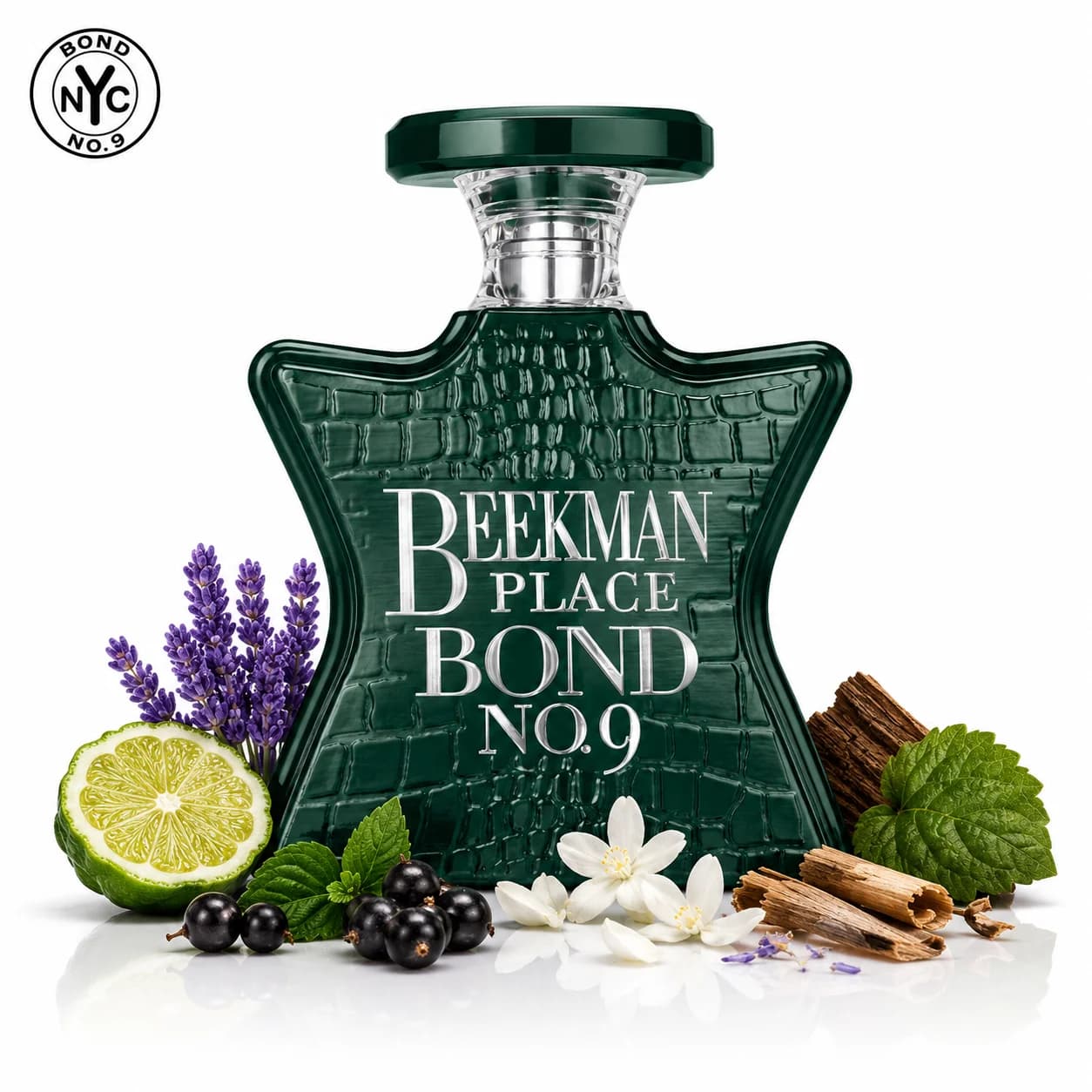 Bond No.9 Beekman Place Eau De Parfum 100ml for Men Long Lasting Luxury Niche Perfume Spray Fresh Citrus Lavender Blackcurrant Jasmine Woody Amber Musk Daily Wear Travel Gift