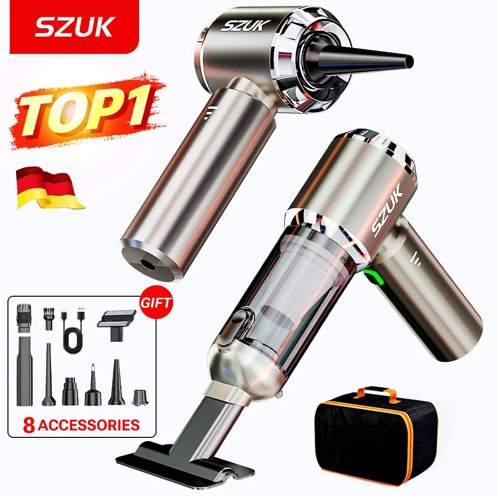 SZUK 2026 New Mini Car Vacuum Cleaner 985000Pa Wireless Vacuum Cleaner Powerful Suction Handheld Portable Vacuum Cleaner For Car
