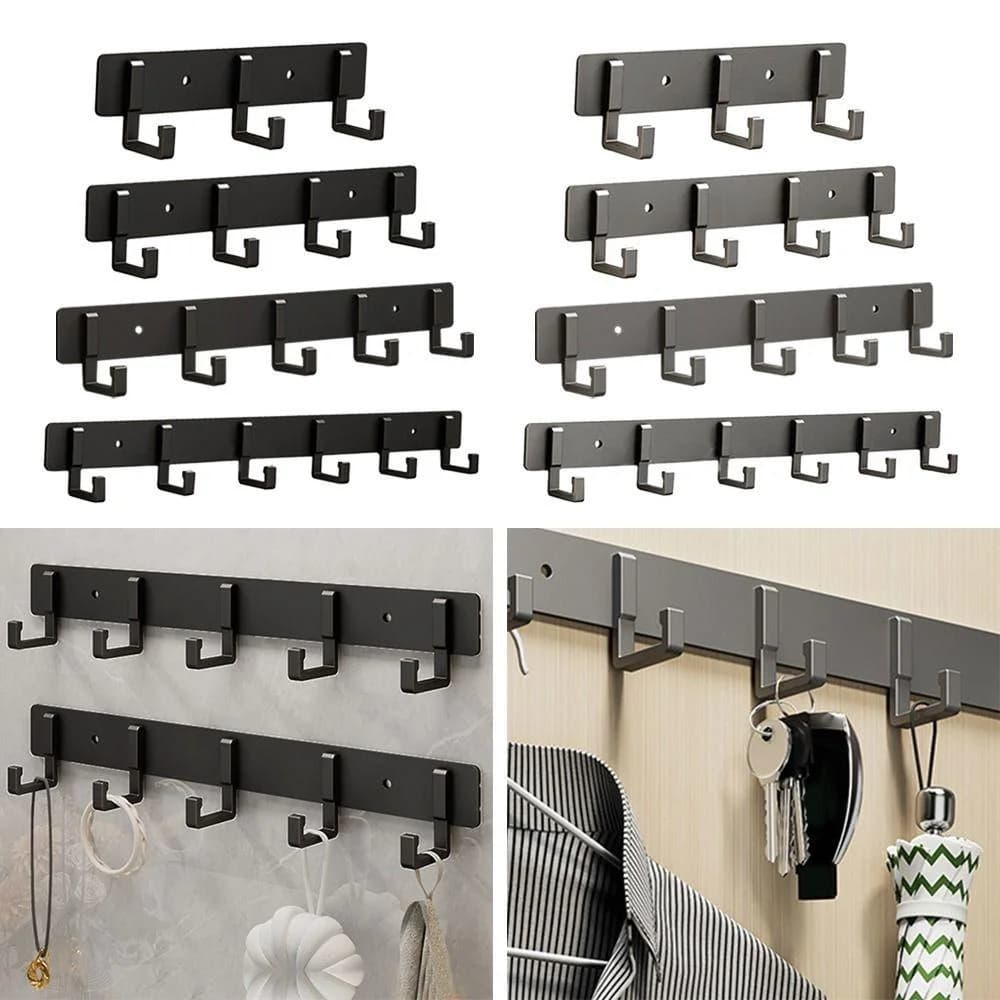 Punch-free Wall-Mounted Living Room Clothes Hanger Load-Bearing Hook Towel Bathroom Wall Strong Adhesive Hanger