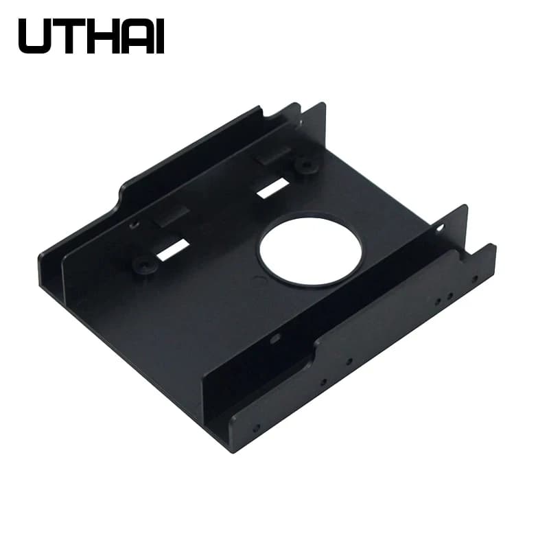 UTHAI G19 Double Layer Hard Disk Holder Bracket for Laptop 2.5 Inch to 3.5 Inch Mechanical SSD Solid State Drive Adapter Plastic