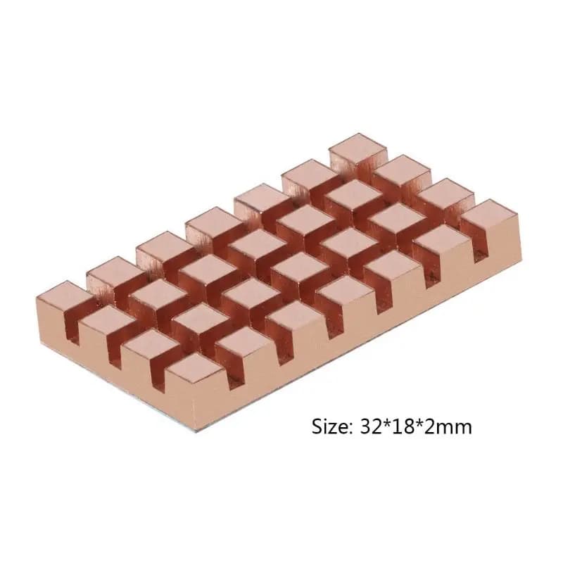 32x18x2mm/4mm M.2 SSD 2260 NGFF 2242 Computer Laptop Solid Hard Disk Ultra-thin Copper Fin Cooling Cooler Heat Sink Radiator