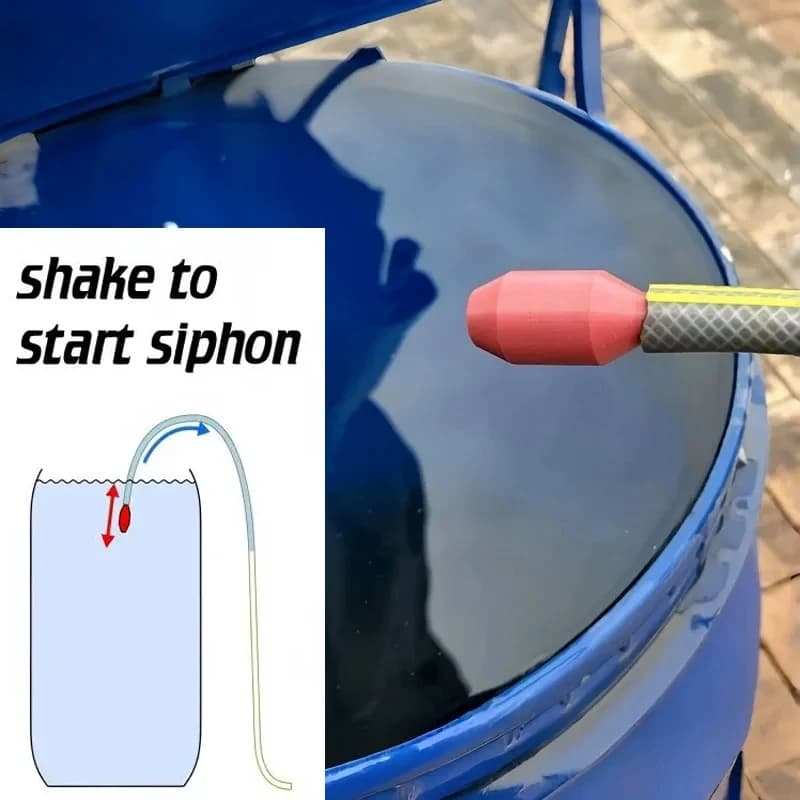 Self-Priming Siphon Pump For Water-Manual Shake Operated,Outdoor Patio Watering Accessory, Automatic Garden Hose Drainage Tool