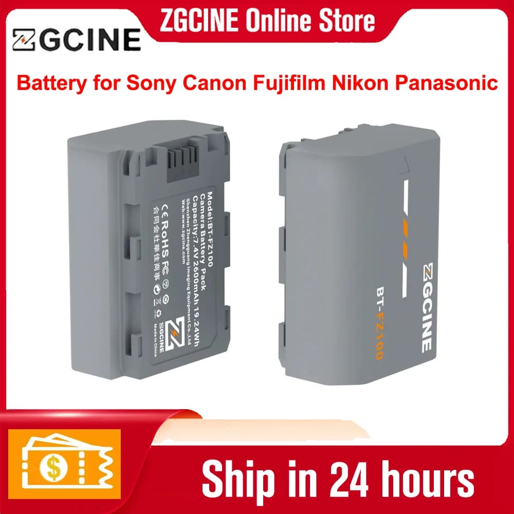ZGCINE BT-FW50 FZ100 BLK22 W235 LPE17 EL15C W126 EL25 LPE6P LPE6NH Camera Battery for SONY Canon Fujifilm Nikon Panasonic LUMIX
