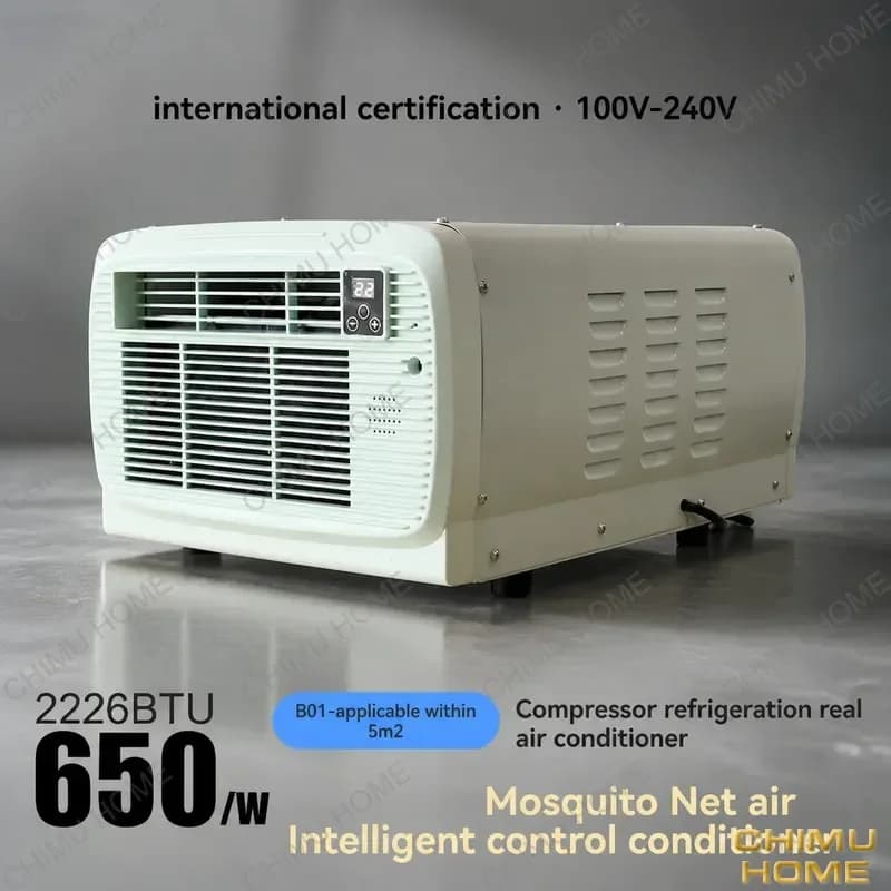 【CHIMU HOME】 650W Portable Air Conditioner for Outdoor Camping Tent Small AC Unit for Car RV Boat Mobile Cooling System