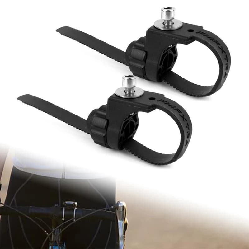 "Dual Piece Cycling Fork Clamp, Modifiable Mud Glove Ring, Adapter for Front and Rear Storage Rack".