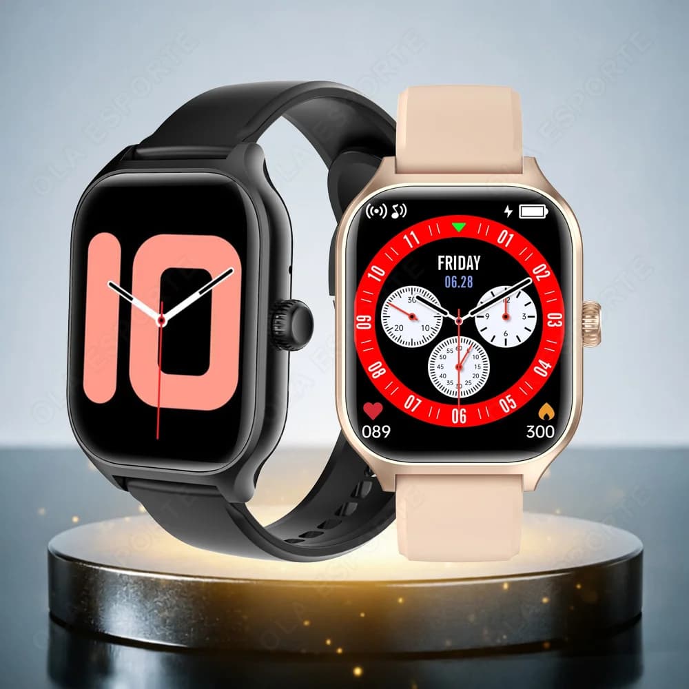 2025 New Smart Watch Bluetooth Call Message Reminder 24 Hour Health Monitoring Smart Watch Gift for Men and Women HW12