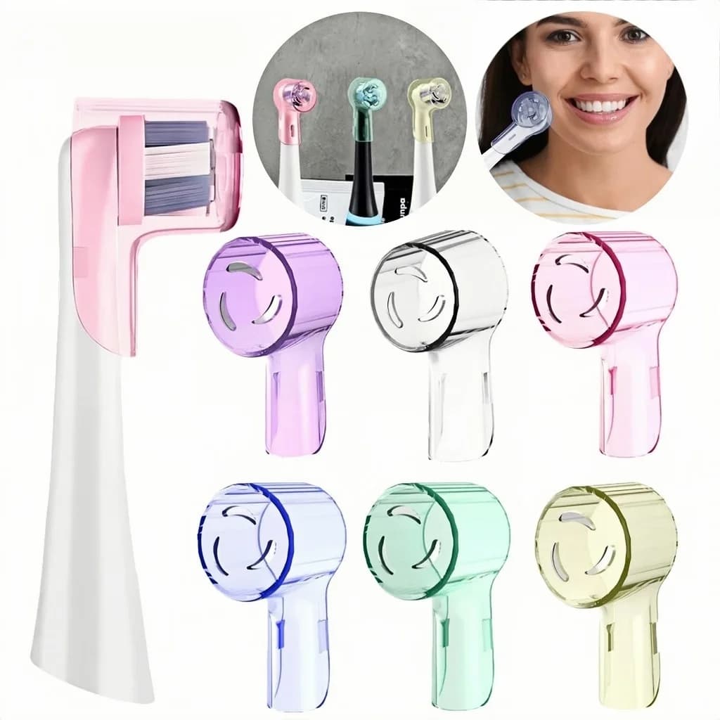 2-8Pcs Colors Toothbrush Dustproof Covers Caps Compatible with Braun Oral B & iO Series Electric Toothbrush Head Protector