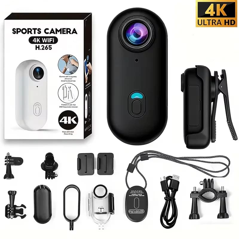 Mini 4K Pocket Magnetic POV Vlog Cam Portable Body Chest Recorder Wireless WiFi Waterproof Action Camera Helmet Bicycle Sports