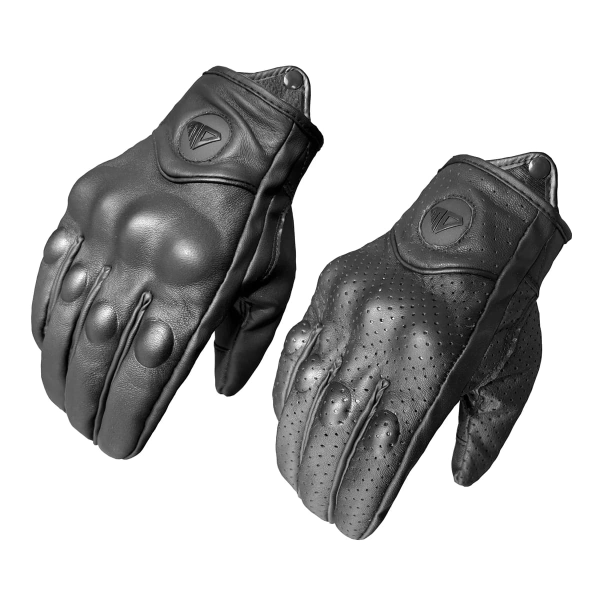 Motorcycle Gloves Retro Perforated Glove Breathable Leather Black Summer Winter Moto Racing Cycling Motocross Bike Knight Cool