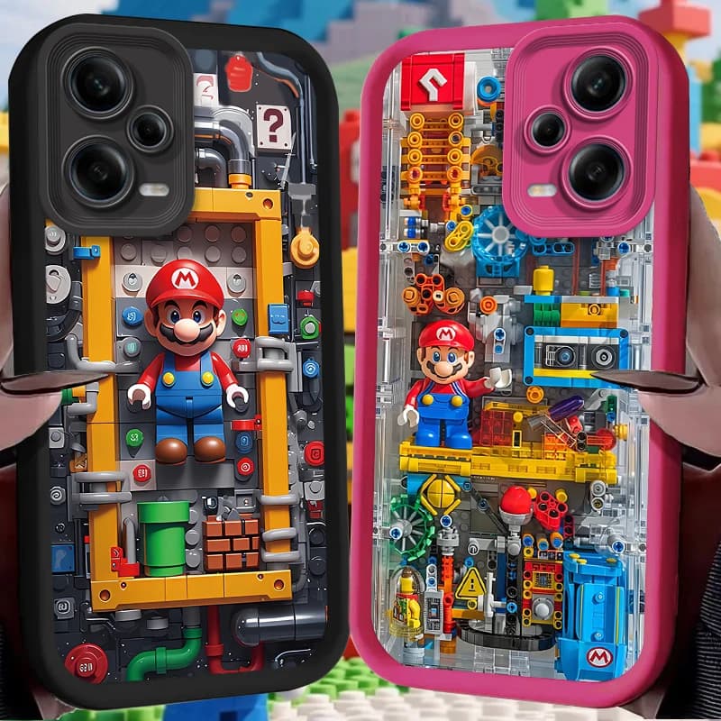 Building Blocks M-Marios Phone Case for Xiaomi Redmi Note 13 14 14S 12 11 Pro Plus 5G 12S 11S 10S 10 9 Redmi 14C 13C 12C 12 4G
