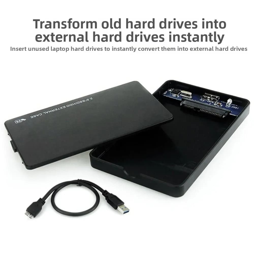 New USB 3.0 Hard Drive Enclosure Tool-Free Portable SATA Enclosure 2.5 Inch SSD External Enclosure