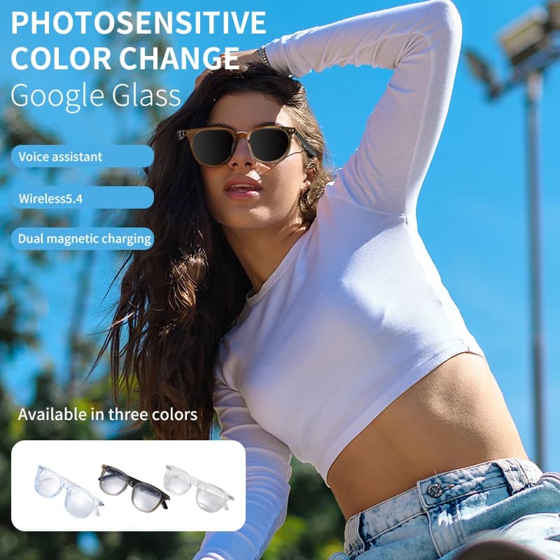 Smart Glasses With Camera & AI Photo Recognition Bluetooth 5.4 Call Translation Video Recording Google Glass