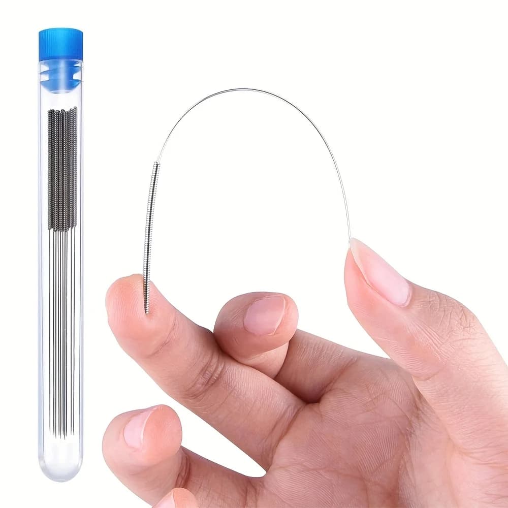 10-Piece Stainless Steel Cleaning Nozzle Kit - Window Wiper, 3D Printer Nozzle, Gas Stove, Shower Needle Unclogging Brush