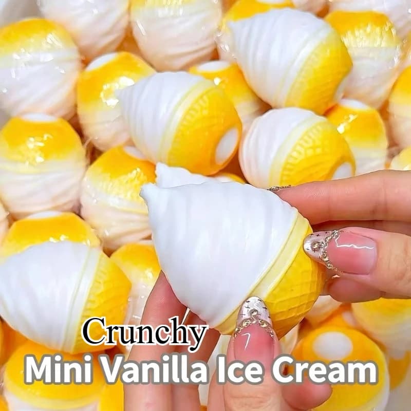New Crispy Cone Ice Cream Handmade Bead Sequins Building Blocks Stress Relief Toy Suitable for ASMR Sensory Stress Relief Toy