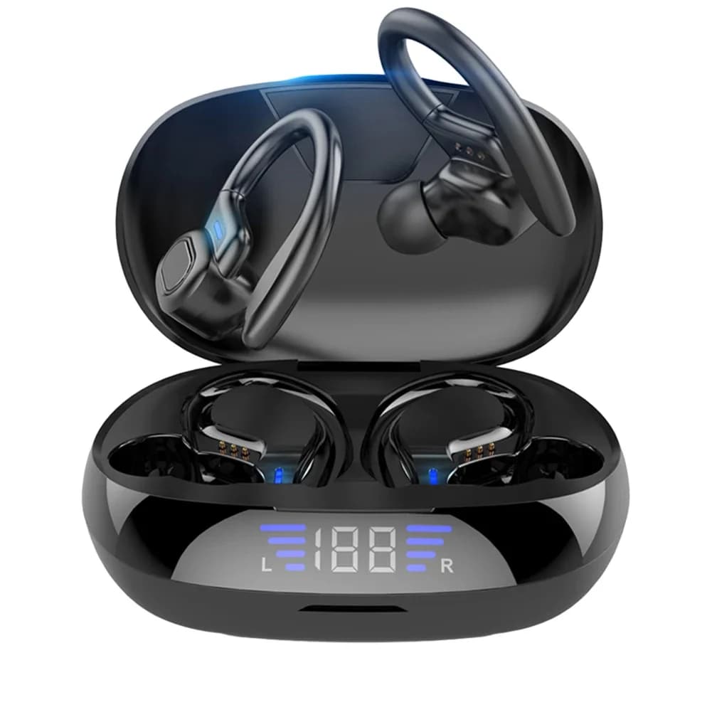 VV2 TWS Bluetooth Earphones With Microphones Sports Wireless Waterproof Earphones 5.0 Charging Compartment Ear-hook Earphones