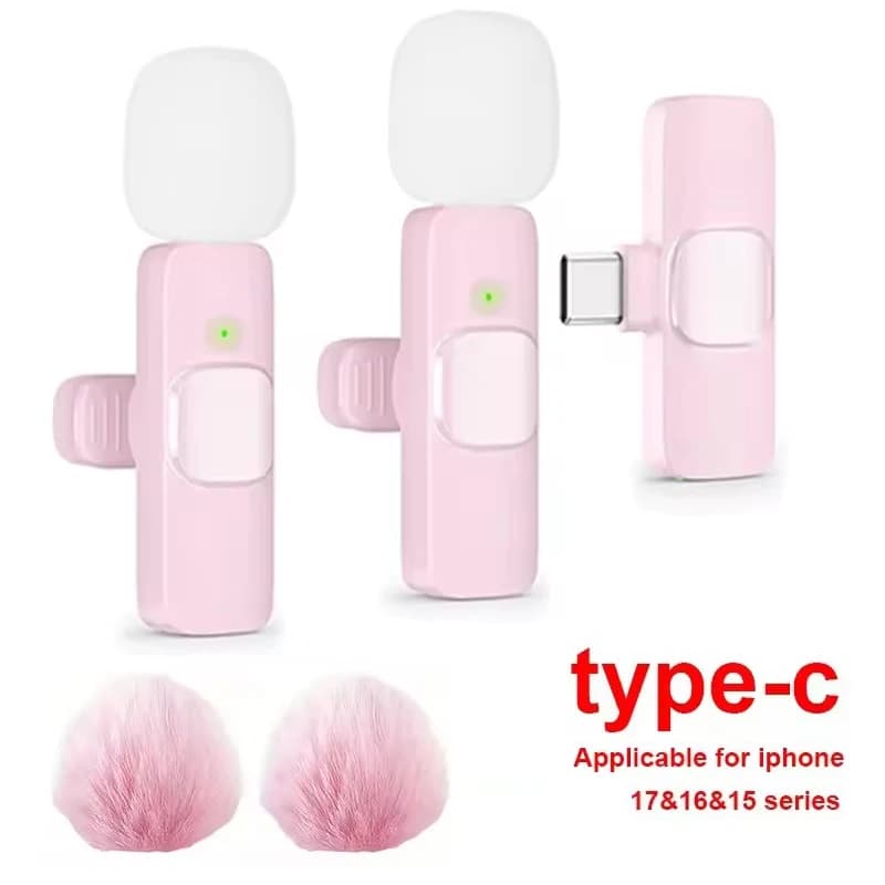 Lapel Lavalier Wireless Microphone Professional Tie Mic Dual Buttonhole For iPhone Android Phone Mobile Cell PC Micro Microphon