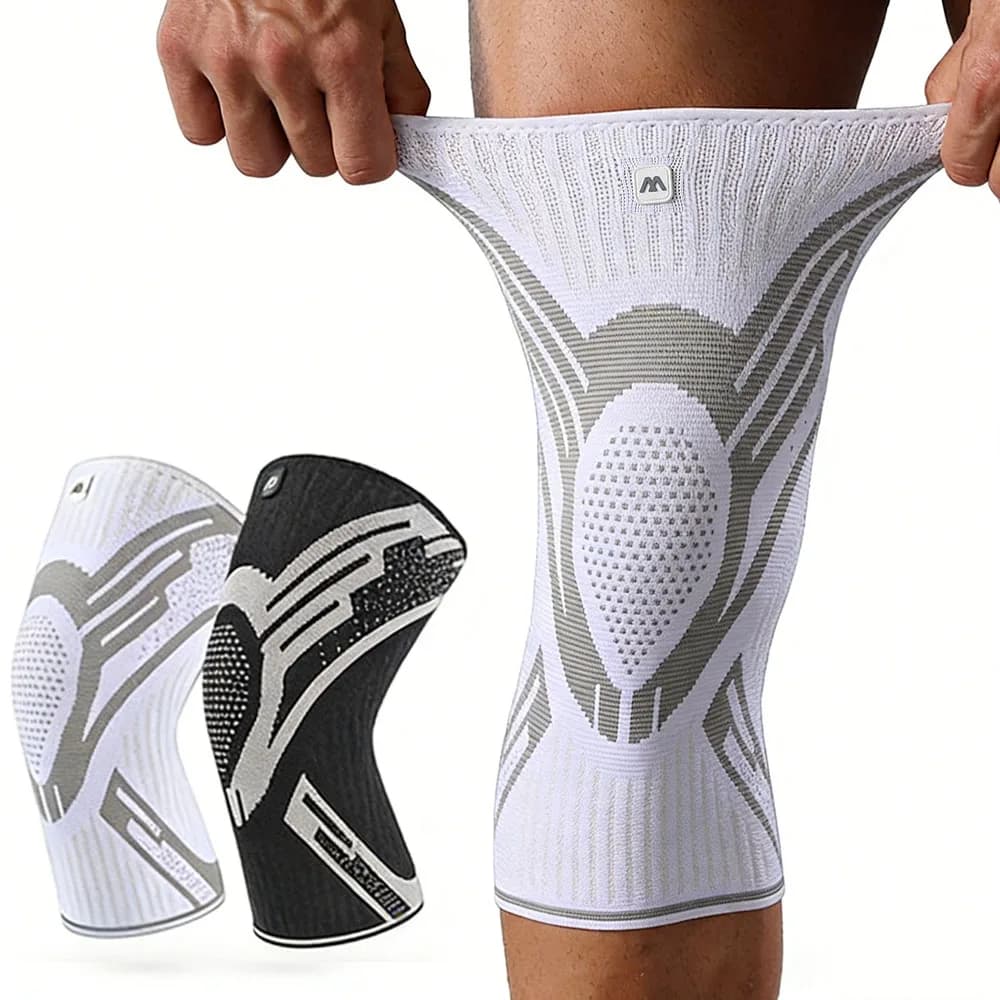 1 Pcs Compression Knee Support Sleeve Elastic Breathable Knee Pads Brace Springs Gym Sports Protector Basketball Volleyball Run