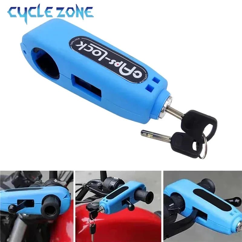 MTB Road Bike Anti-Theft Lock Mini Cycling Front Brake Lever Safety Locks with 2 Keys Portable Bicycle Brake Handlebar Grip Lock