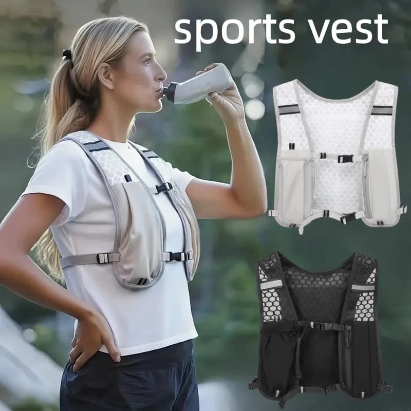 Running Vest Unisex Water-Resistant Breathable Backpack for Running Hiking Cycling Trails Marathons