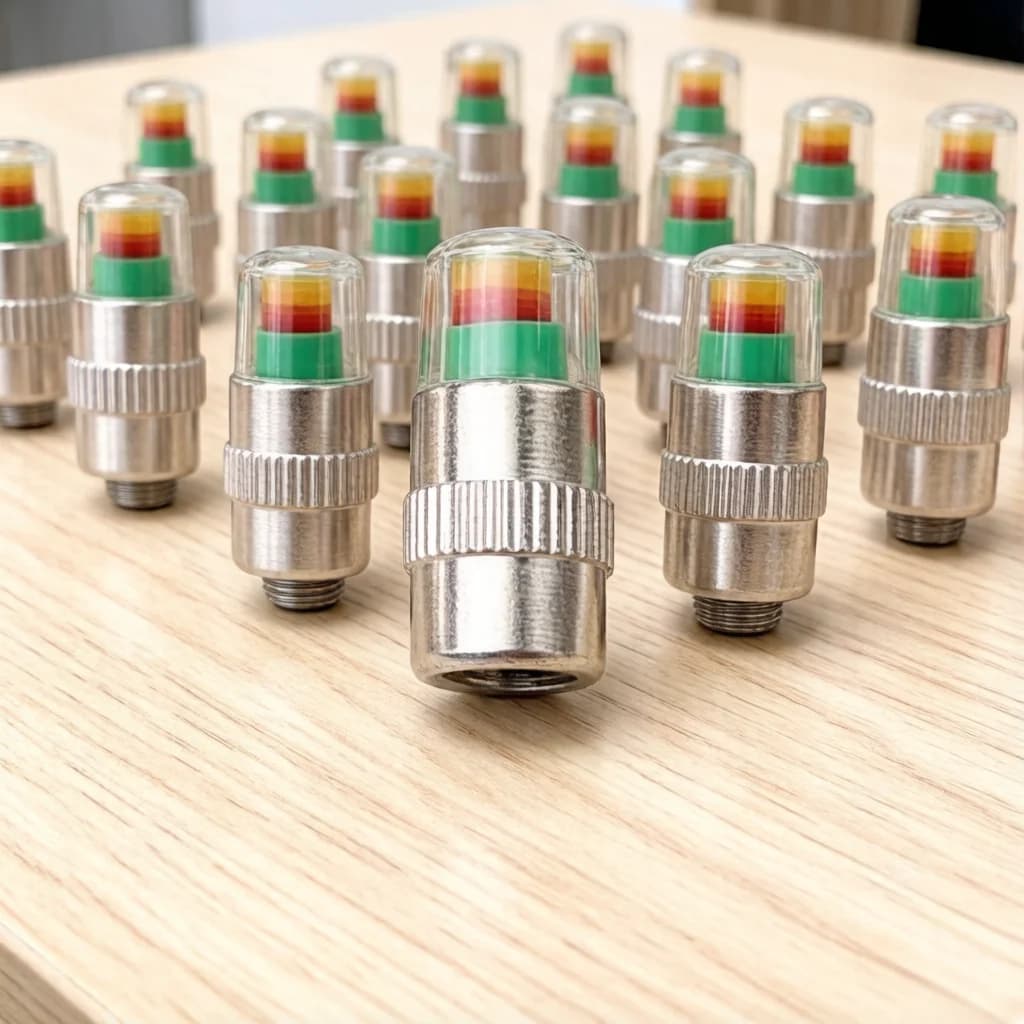 Cars Tire Air Pressure Monitor Alert 4Pcs/set Indicator Tire Valve Cap Gauge Car Accessories Car Tyre Pressure Gauge Caps Useful