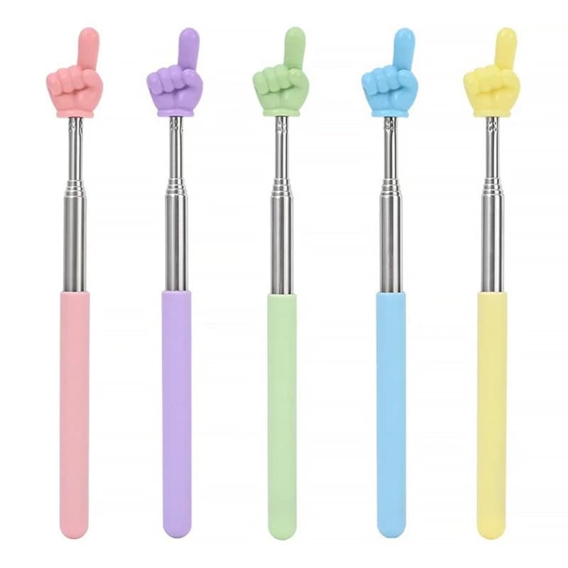 Teaching Tools For School Teachers Telescopic Stainless Classroom Point Stick Retractable Presentation Whiteboard Hand Pointer