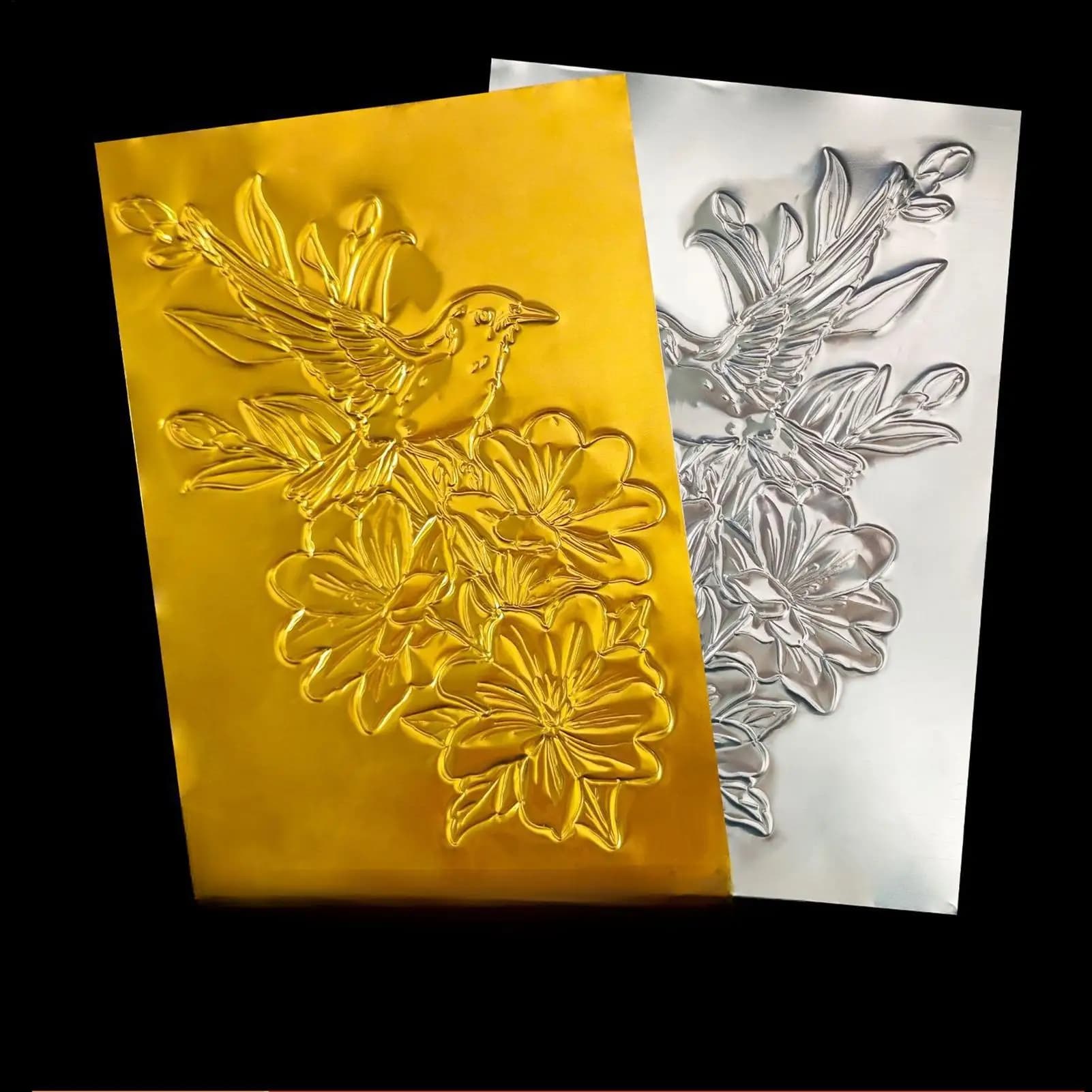 Foil Paper For Crafts 100 Pieces Shimmering Thick Aluminum Art Project Engraving Tools For Painting Nails Handicrafts Embossing