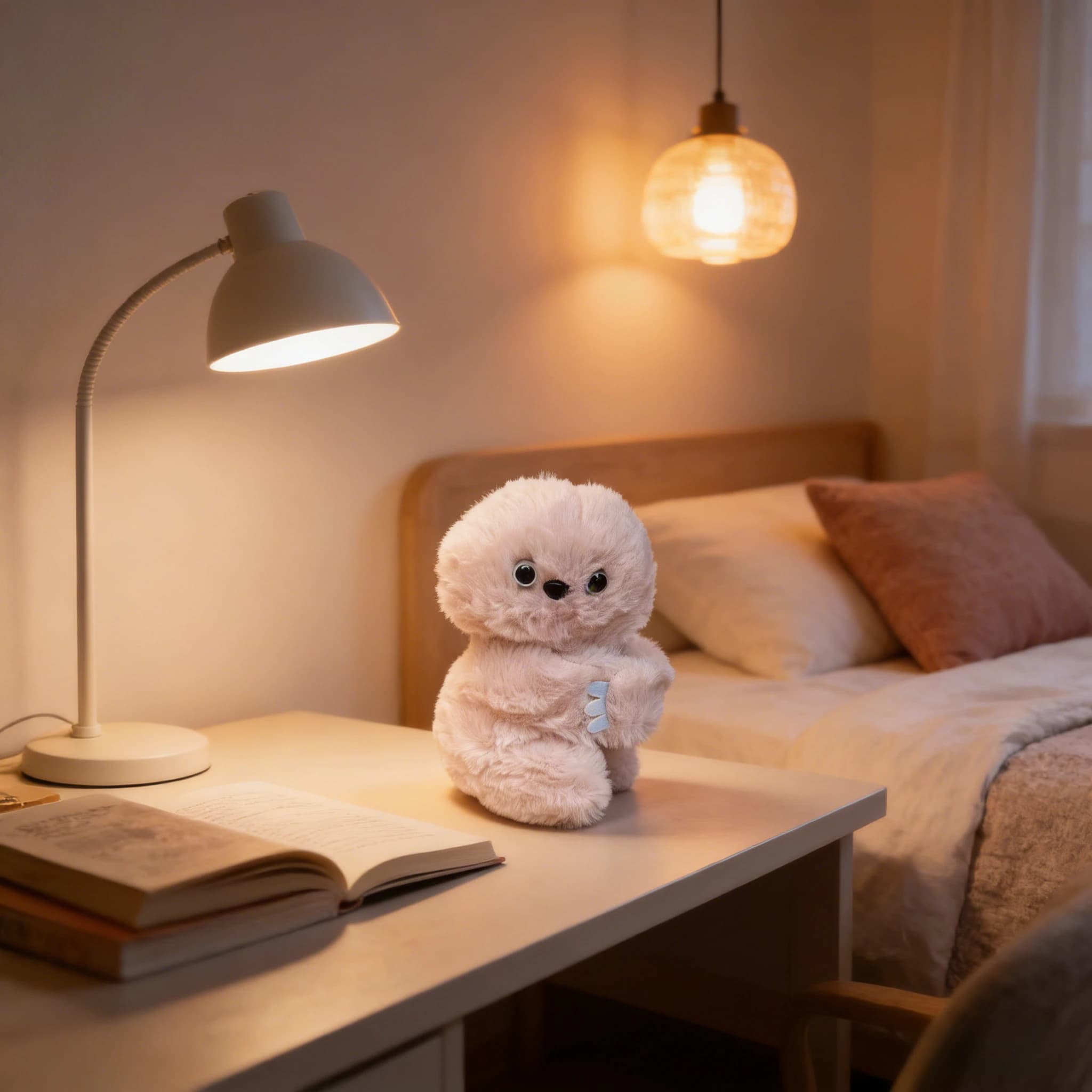 Mirumi Shy Cute Pet Plush Robot Emotional Companion Bag Plush Pendant No Sound Soft Stuffed Doll for Kids Girls Birthday Gift