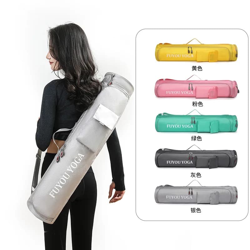 Large Capacity Yoga Mat Bag Lightweight Waterproof Crossbody Gym Bag Fashion Multi-Pockets Shoulder Carrier for Pilates Fitness
