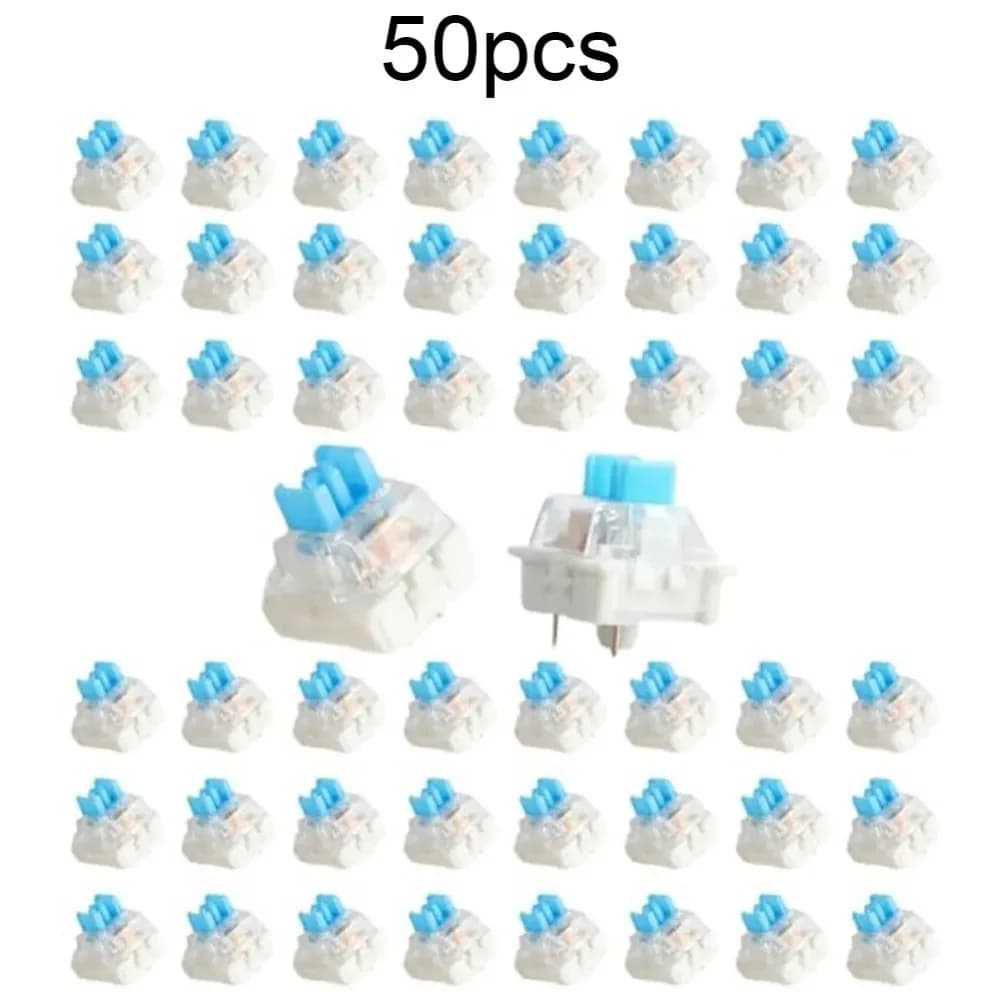 50Pcs 3-Pin Tactile Keyboard Switches – Clicky Key Replacement for Mechanical Keyboards & Electrical Devices