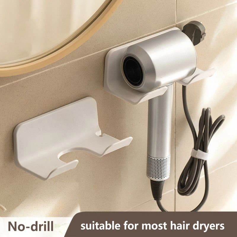 Hair Dryer Storage Rack Non Perforated Bathroom Household Hair Dryer Holder Bathroom Air Duct Wall Hanging Rack Minimalist