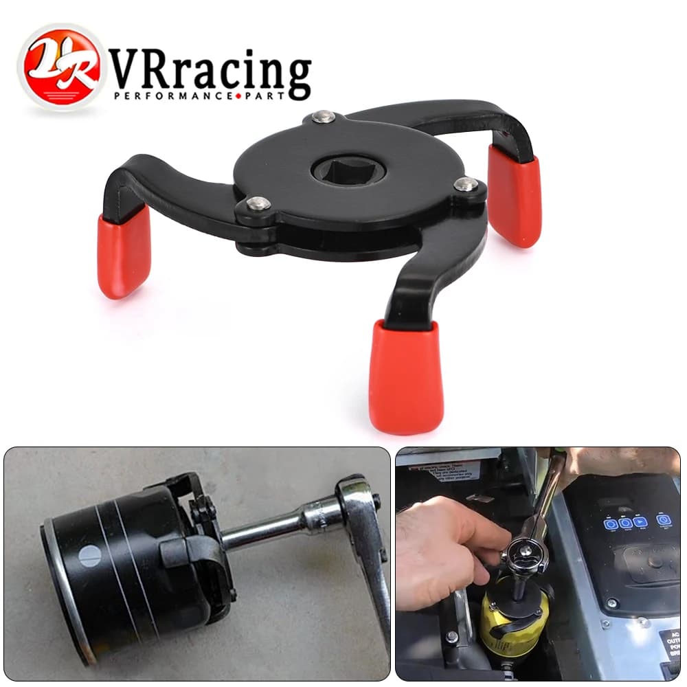 High Quality Universal 3 Jaw 3/8"  Car Adjustable Oil Filter Remover Wrench Tool 60mm to 95mm 2.4" to 3.7" Auto Accessories