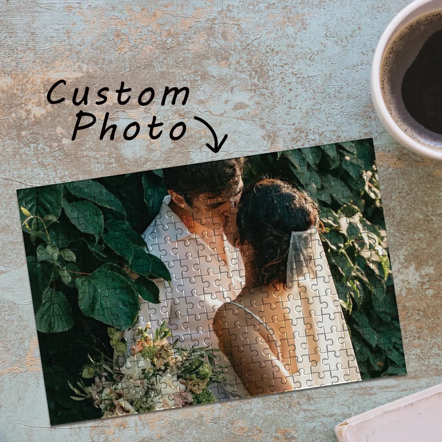 35/150/300/500/1000pcs wedding Custom Photo Custom Poster Custom DIY Personalised Photo Portrait Puzzles Jigsaw puzzle