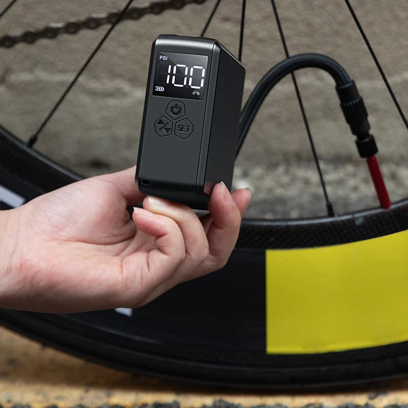 YI JING Free Custom logo Rechargeable Mini Electric Portable Ball Bike Car Tire Inflator air Bicycle Pump