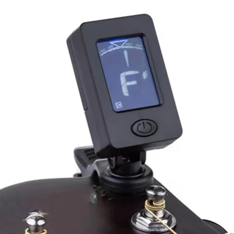 Miwayer Professional Clip-On Guitar Tuner with LCD Screen, 360° Rotatable for Acoustic Electric Guitar Bass Ukulele Accessories