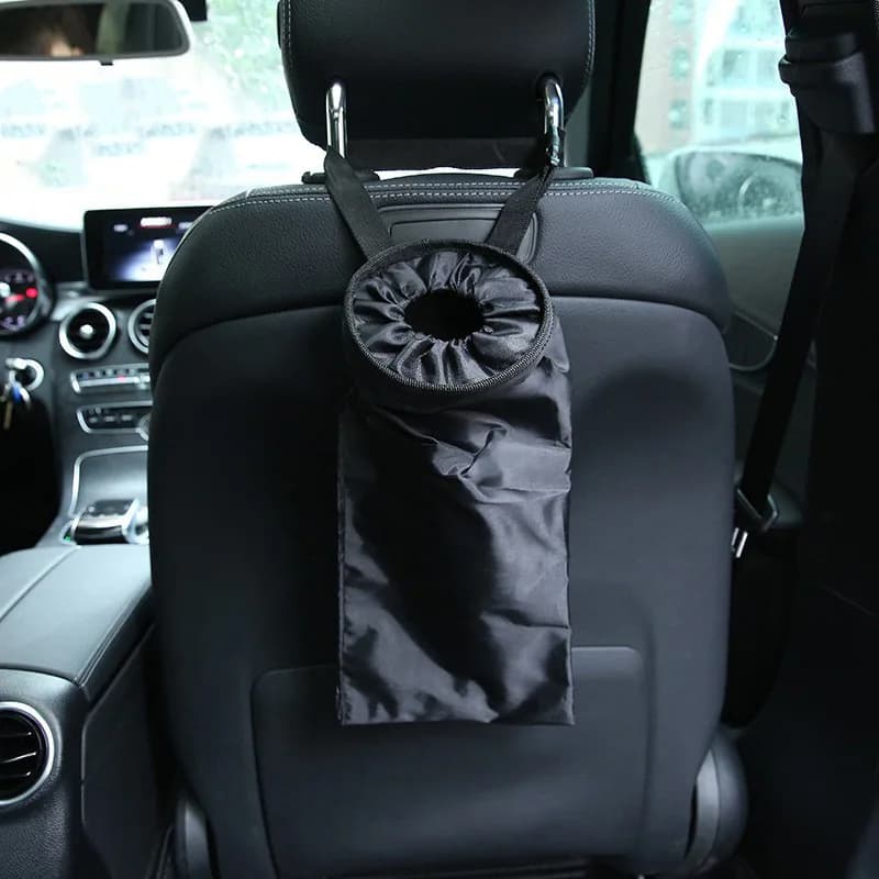 Universal Car Garbage Bag Back Seat Headrest Litter Trash Garbage Can