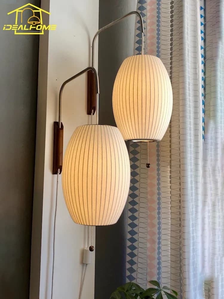 Italian Design Minimalist Atmosphere Silk Wall Lamp LED E27 Flying Saucer Wall Mounted Home Decor Bedroom Bedside Study Aisle