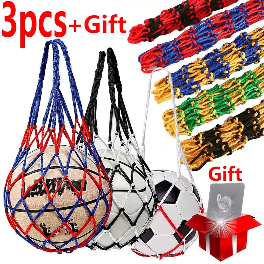 Basketball/Football/Volleyball Net Bag Thick Woven Net Basketball Storage Durable Nylon Training Net Bag for all kinds of balls