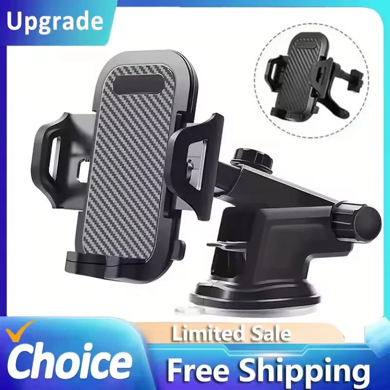 360° Rotatable Car Phone Holder Windshield Suction Cup & Air Vent Mount Universal Stand for Cellphone Stable Car Phone Bracket