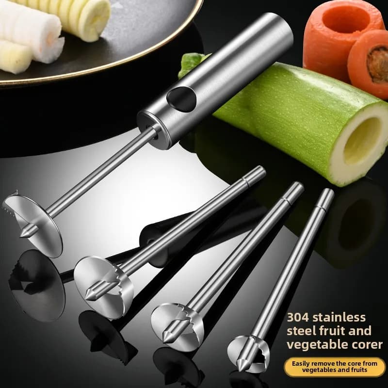 1 Set Kitchen Gadget Veggie Drill Digging Corer Cooking Gadget Vegetable Spiral Cutter Spiralizer Creative Kitchen Accessories