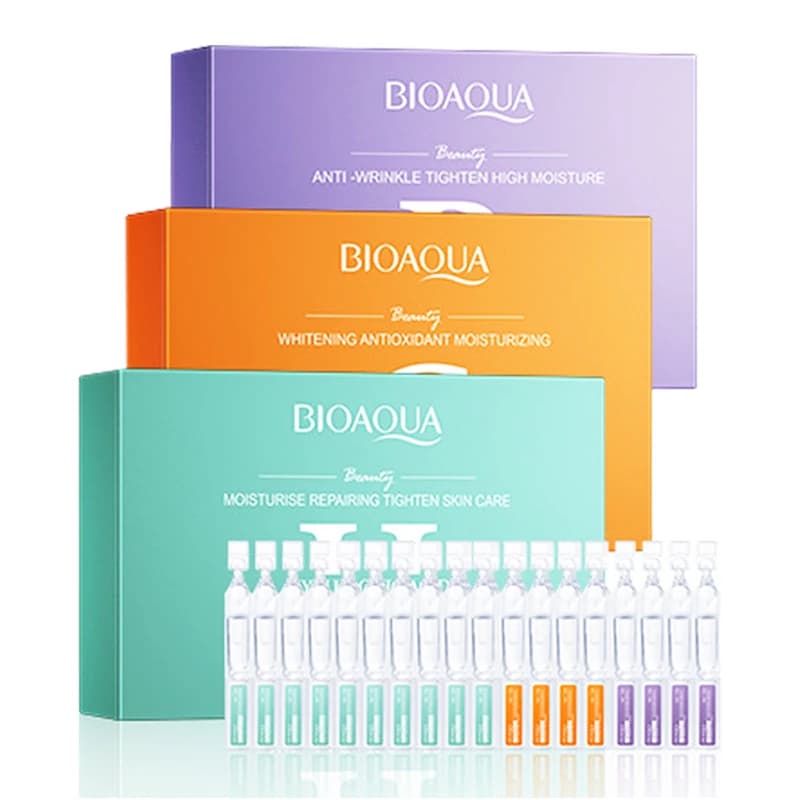 30pcs/box BIOAQUA Retinol Vitamin C Hyaluronic Acid Serum for Face Moisturizing Firming Hydrating Facial Essence Face Skin Care