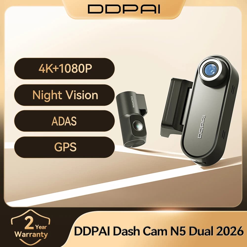 DDPAI N5 Dual 4K HDR Dash Cam Front Rear AI NightVIS Camera WiFi 6 GPS ADAS Voice Control 24H Parking Mode Car DVR