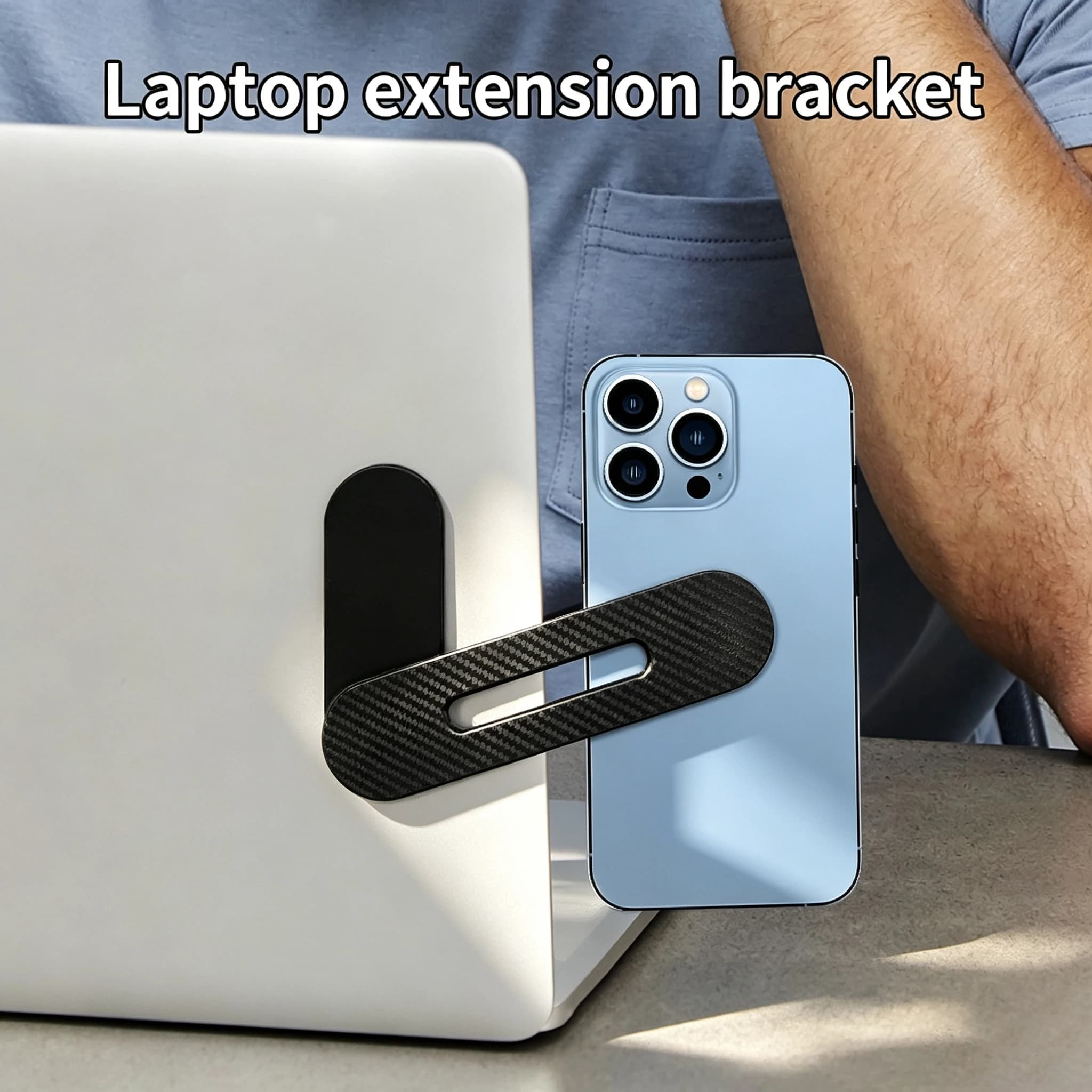2026 Magnetic Laptop Phone Holder Computer Monitor Side Cell Phone Slim& Foldable For iPhone 16 15 14 Series Case and All Phone