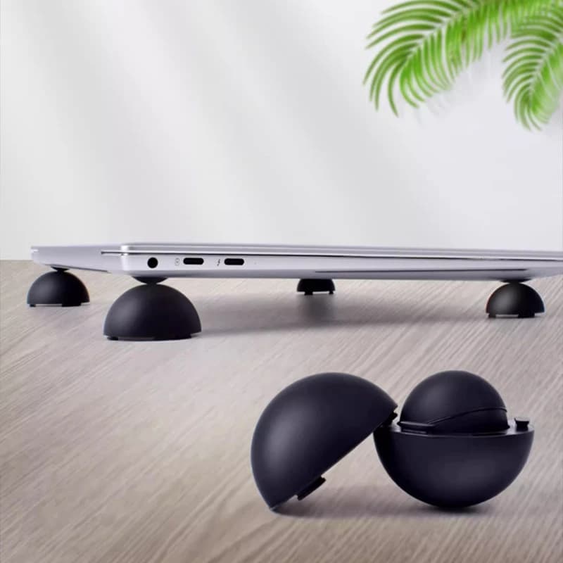 Mini Portable Laptop Cooling Pad Small Invisible Cooler Ball Stand Potable Feet Heightening Bracket Support Holder For Macbook