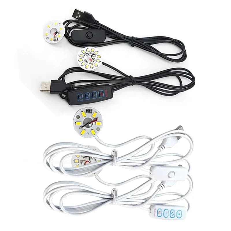 Warm White Color DC 5V 3W USB LED Lights 2835 Chip Single Dimmer Reading Night Desk Book Tablet Reading Lamp Switch Power Cable