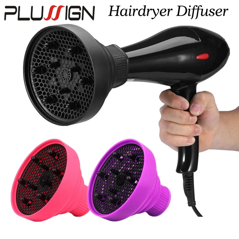 Collapsible Hair Diffuser Attachment For Hair Dryers Portable Silicone Diffuser For Curly Hair Universal Hairdryer Diffuser