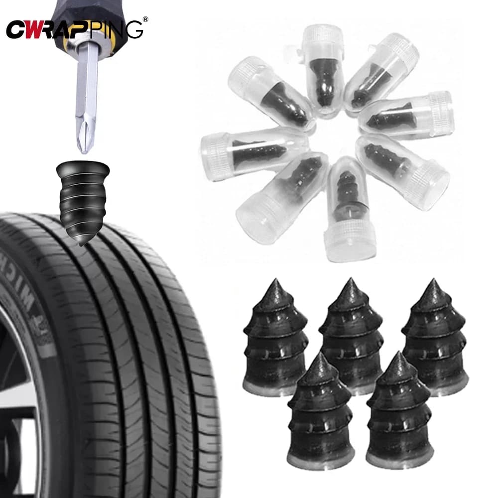 10-60pcs Car Motorcycle Vacuum Tyre Repair Nails Truck Scooter Bike Tire Puncture Repair Tools Rubber Metal Nails Accessories