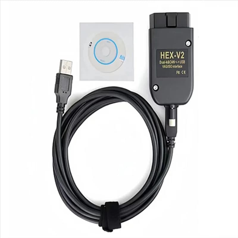 HEX V2 VAGCOM FT232 V25.3 VAG Scanner Tool KKL VCDS Cable OBD2 Diagnostic Cable Multi-Language OBD2 Scanner Newest