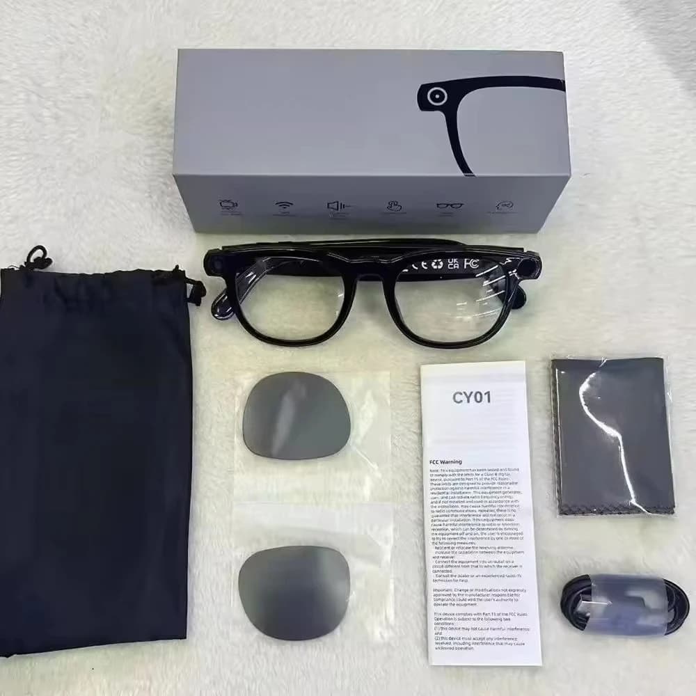 CY01 Smart Sunglasses Photo Video Recording Eye Glasses AI Translator Audio WIFI IP Waterproof Smart Glasses with 1080 HD Camera