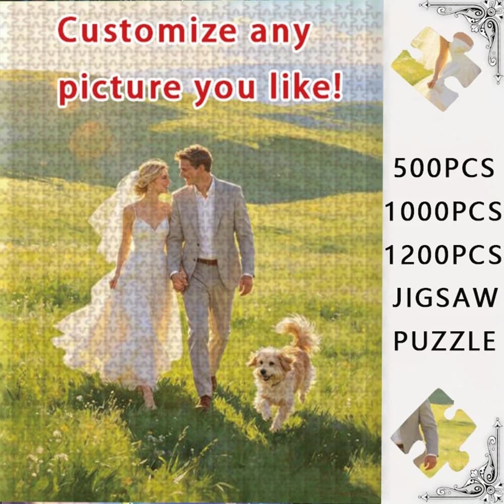 35/300/500/1085pcs Personalized Custom Photo Puzzle Couple Photos From Your Photo Custom Puzzle For Adults Photo Jigsaw