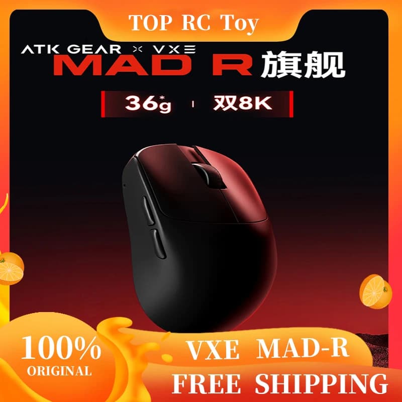 VXE VGN MAD R Major Ultra-Lightweight Wireless Mouse Ergonomic Dual-Mode Esports Gaming Office Mouse Paw3395 Gift PC Accessory